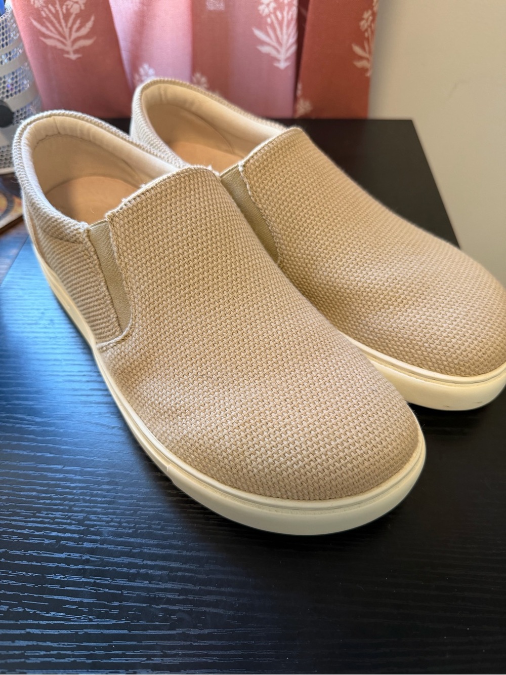 Birkenstock Men's Slip-On Knit Loafers in Beige